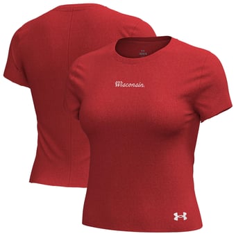 Women's Under Armour  Red Wisconsin Badgers Mercer T-Shirt