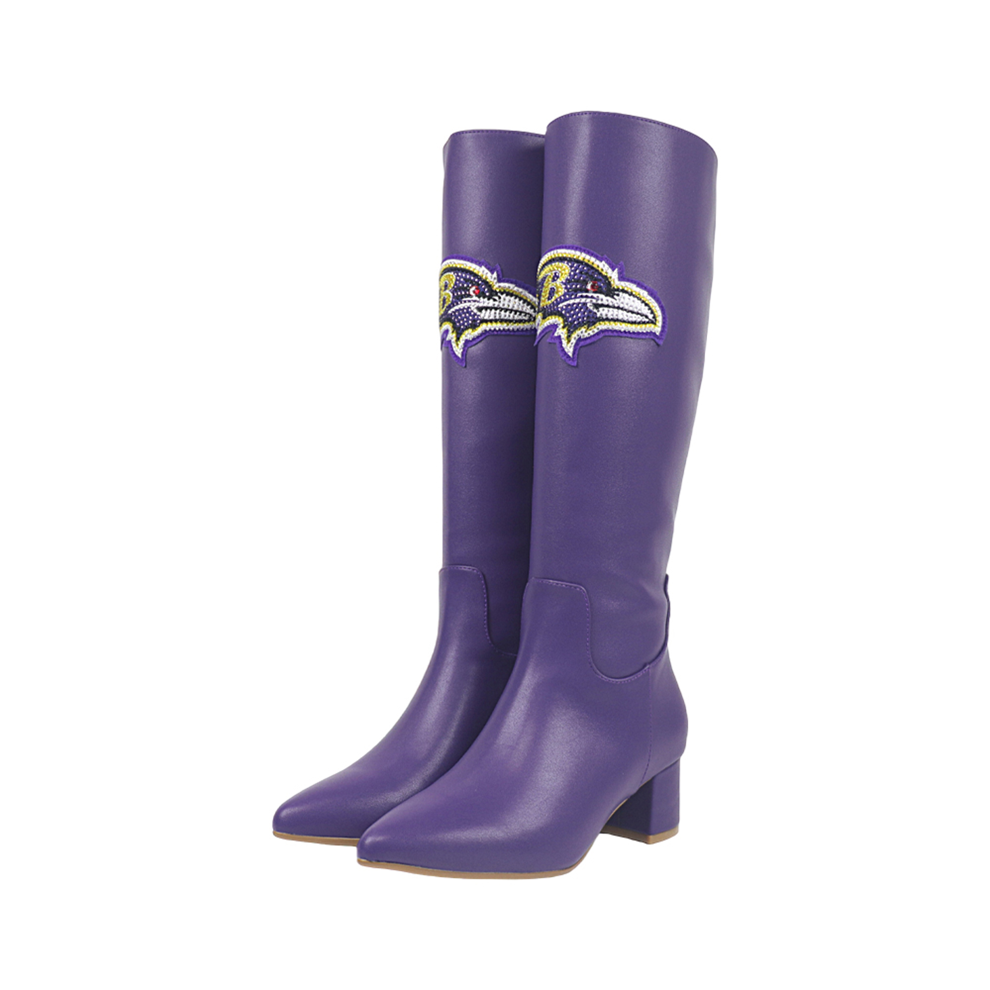 Women's FABGATING by Cuce Purple Baltimore Ravens Vegan Leather Classic Team Boots