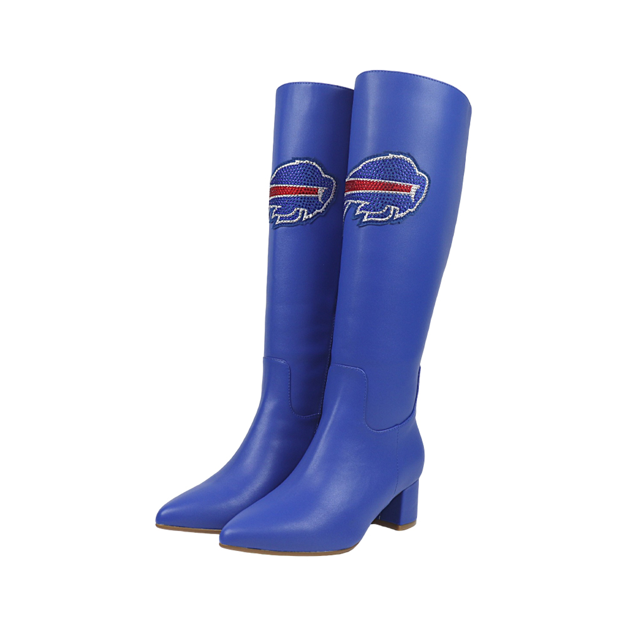 Women's FABGATING by Cuce  Blue Buffalo Bills Vegan Leather Classic Team Boots