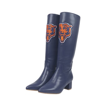 Women's FABGATING by Cuce  Navy Chicago Bears Vegan Leather Classic Team Boots