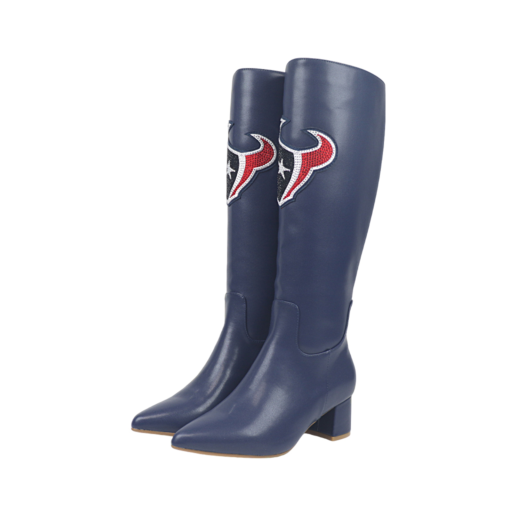 Women's FABGATING by Cuce Navy Houston Texans Vegan Leather Classic Team Boots