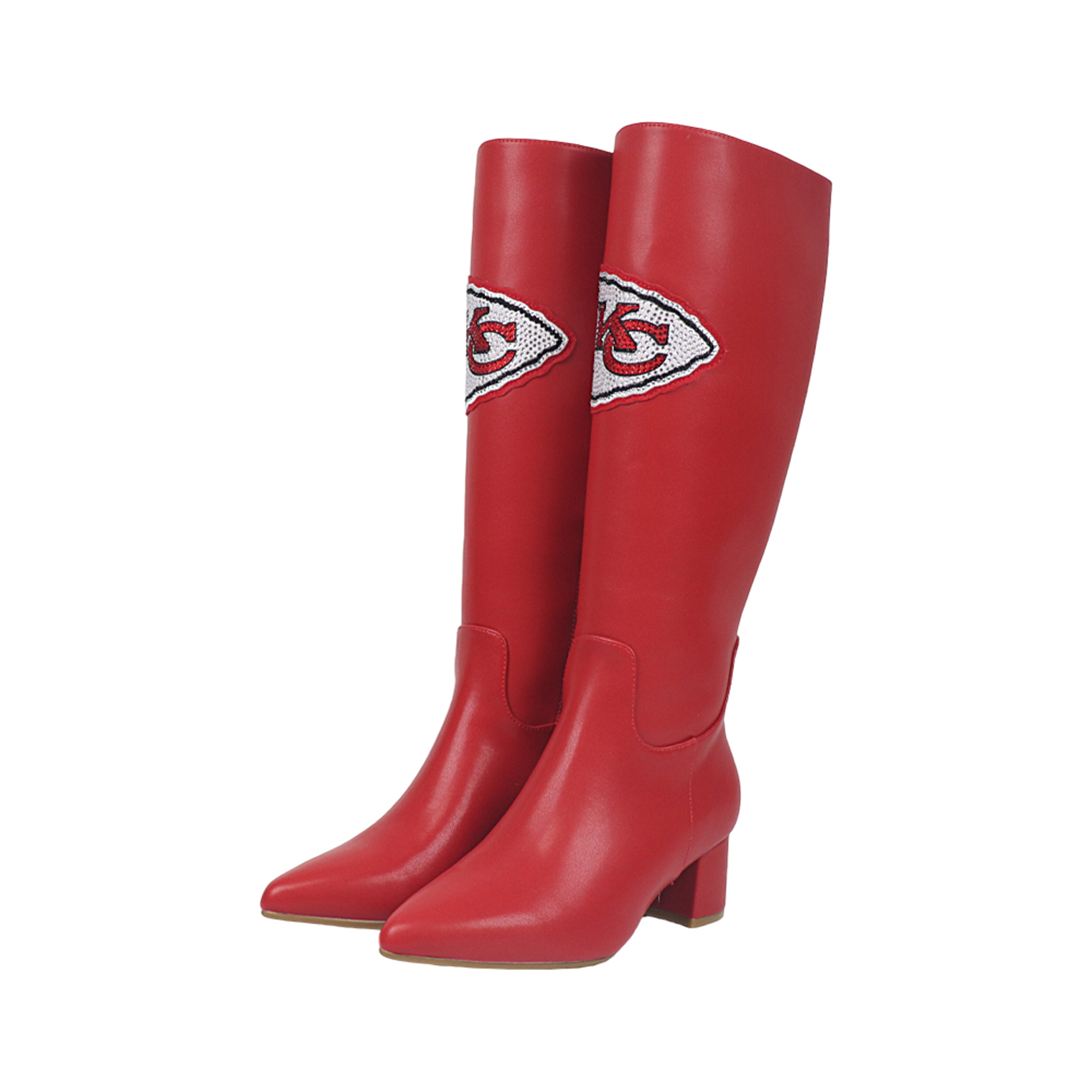 Women's FABGATING by Cuce Red Kansas City Chiefs Vegan Leather Classic Team Boots