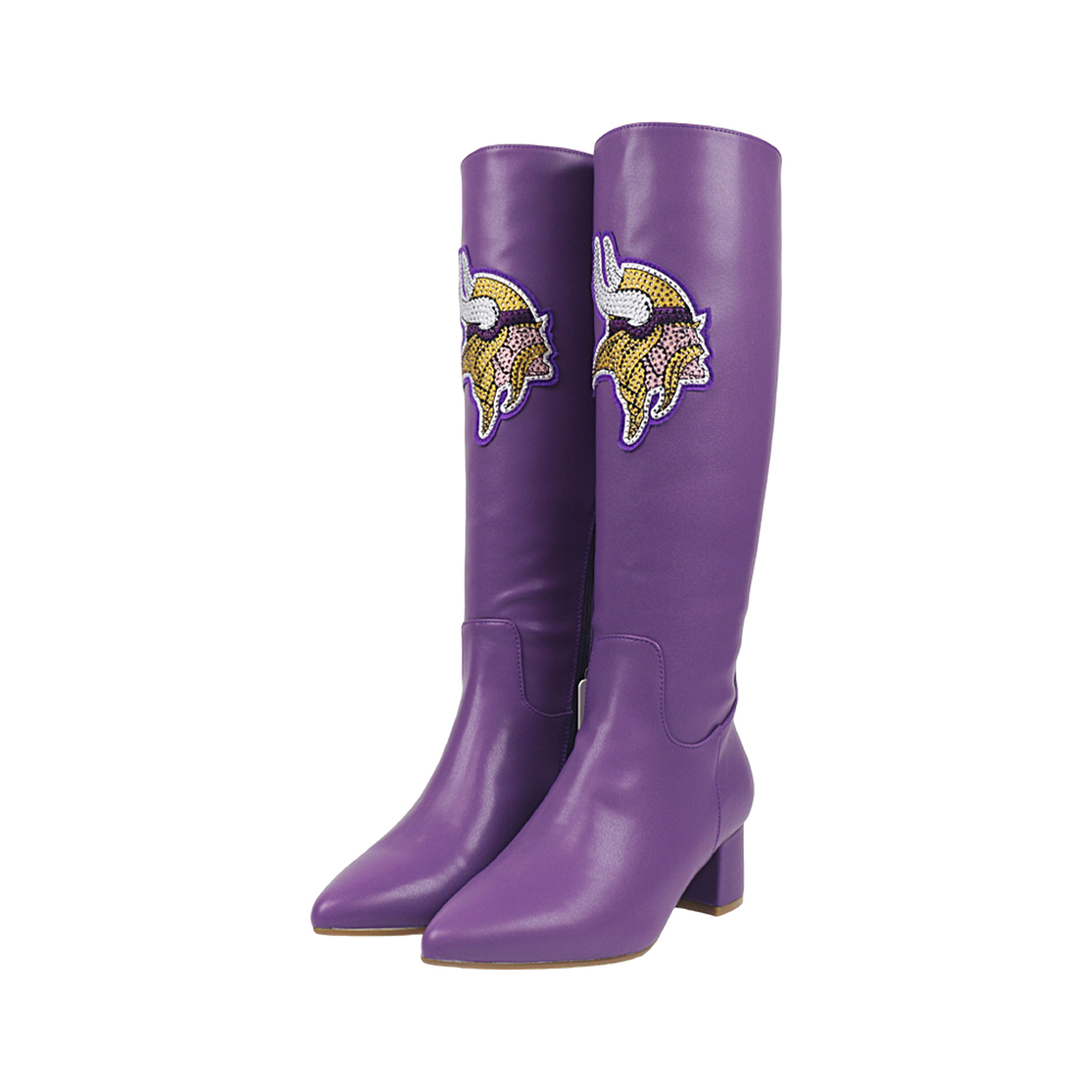 Women's FABGATING by Cuce Purple Minnesota Vikings Vegan Leather Classic Team Boots