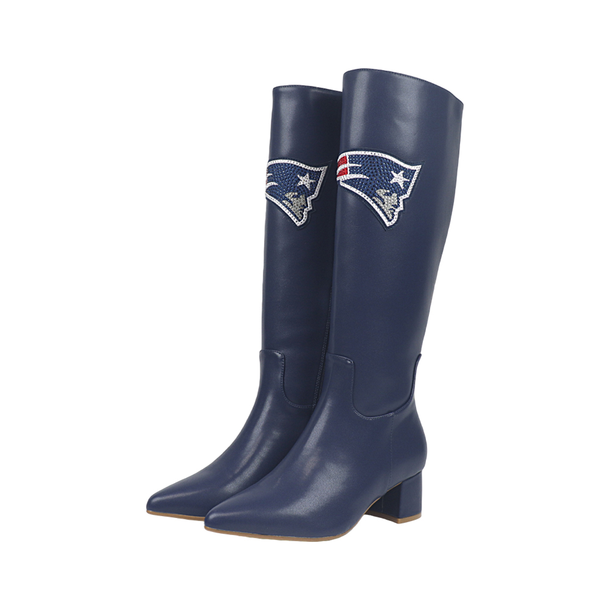 Women's FABGATING by Cuce  Navy New England Patriots Vegan Leather Classic Team Boots