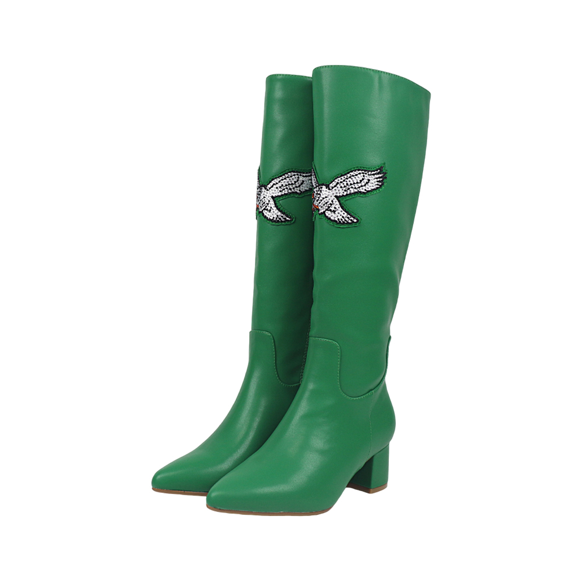 Women's FABGATING by Cuce  Kelly Green Philadelphia Eagles Vegan Leather Classic Team Boots
