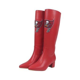 Women's FABGATING by Cuce  Red Tampa Bay Buccaneers Vegan Leather Classic Team Boots