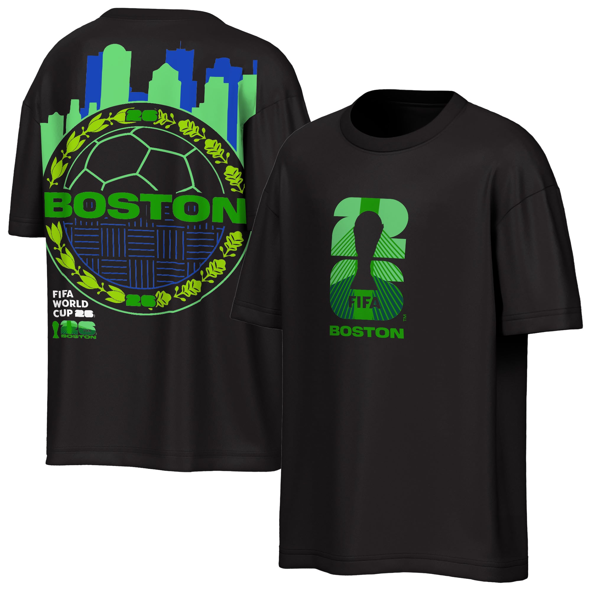 Men's Outerstuff Black FIFA World Cup 2026 Boston Reflections T-Shirt