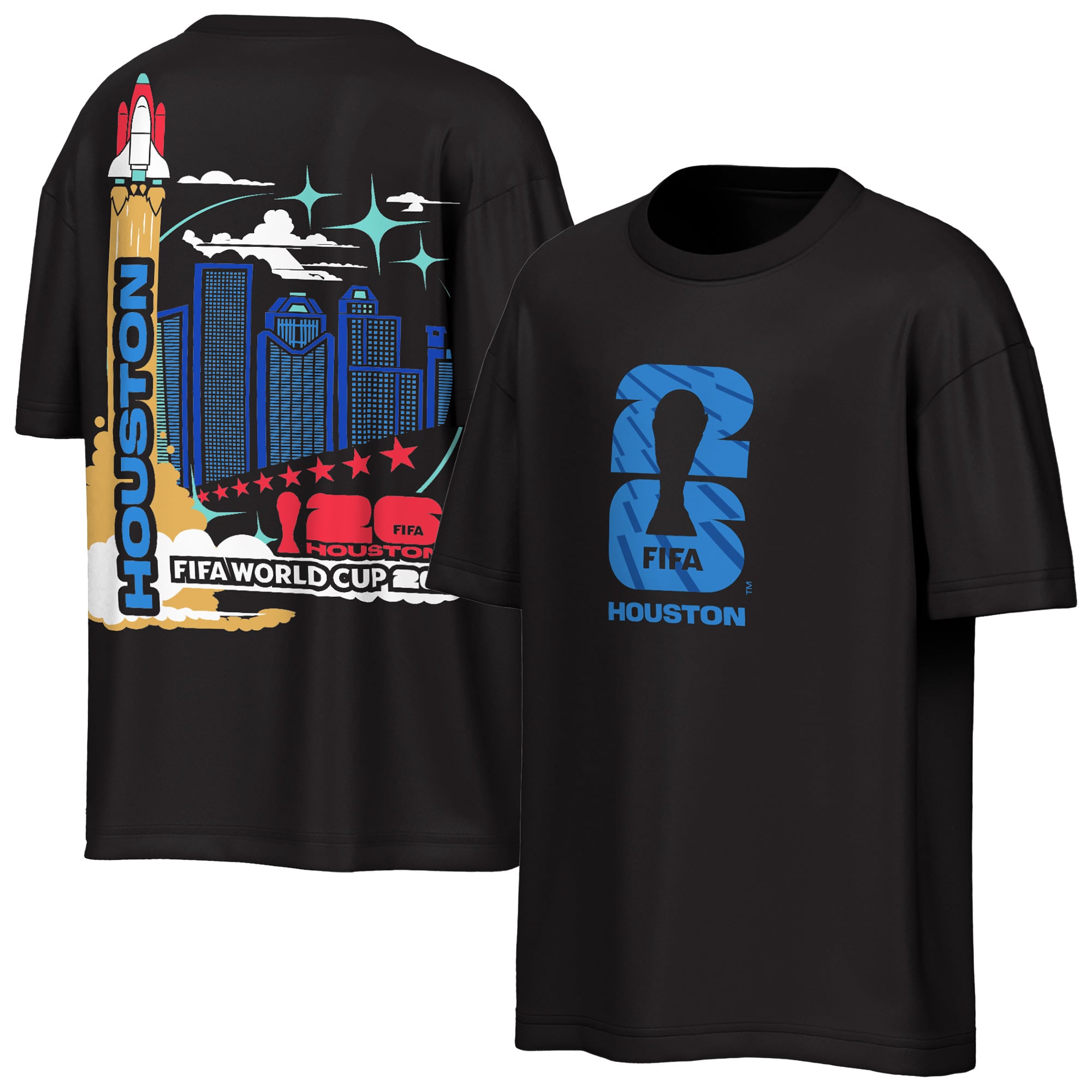 Men's Outerstuff Black FIFA World Cup 2026 Houston Reflections T-Shirt