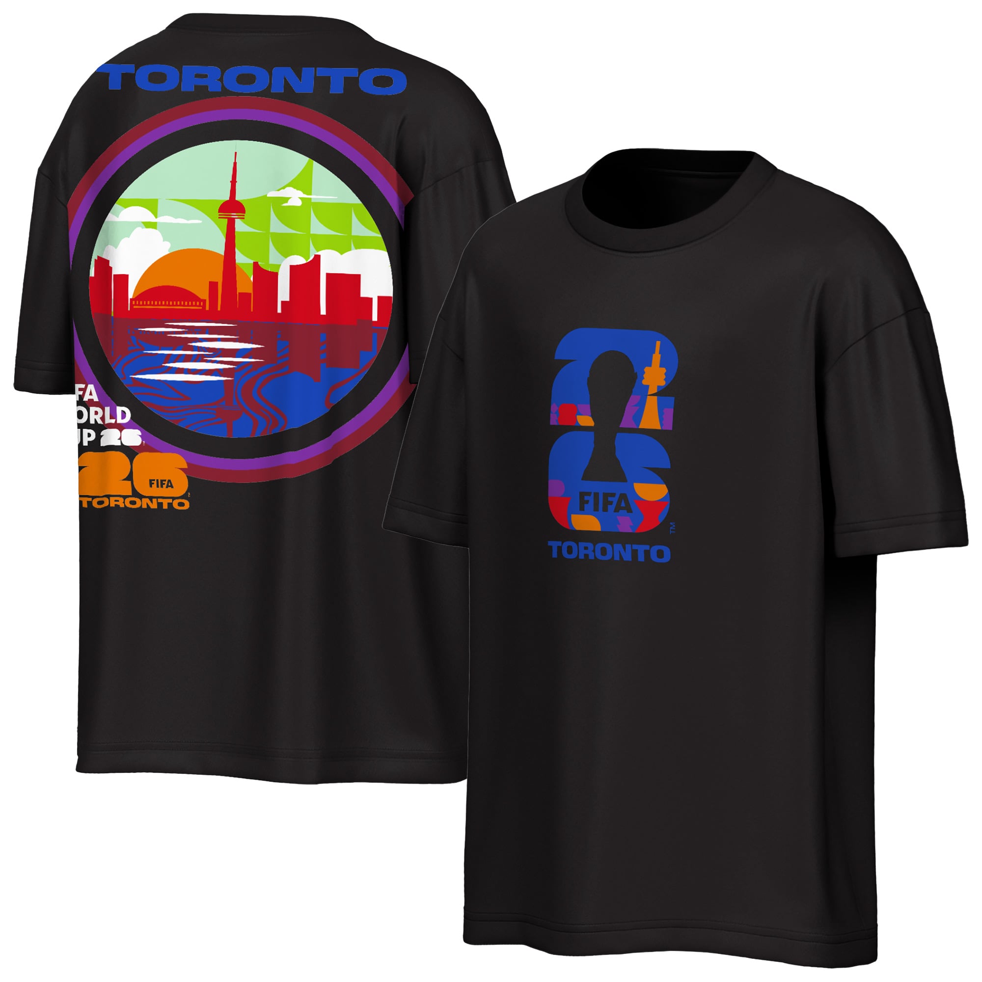 Men's Outerstuff Black FIFA World Cup 2026 Toronto Reflections T-Shirt