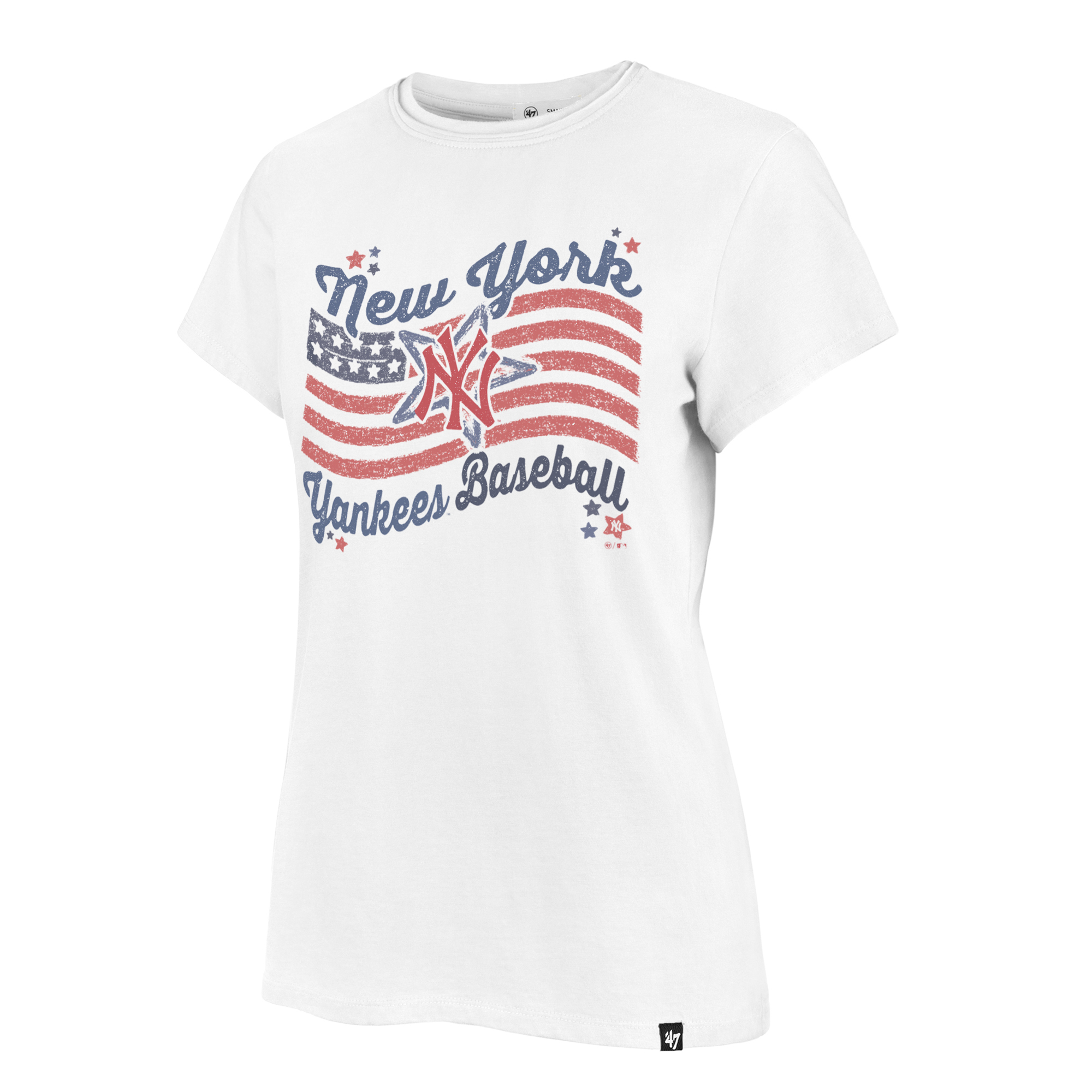Women’s ’47 White New York Yankees Americana Regional Frankie T-Shirt