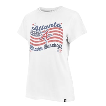 Women's '47  White Atlanta Braves Americana Regional Frankie T-Shirt
