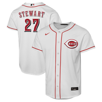 Youth Nike Sal Stewart White Cincinnati Reds Home Replica Player Jersey