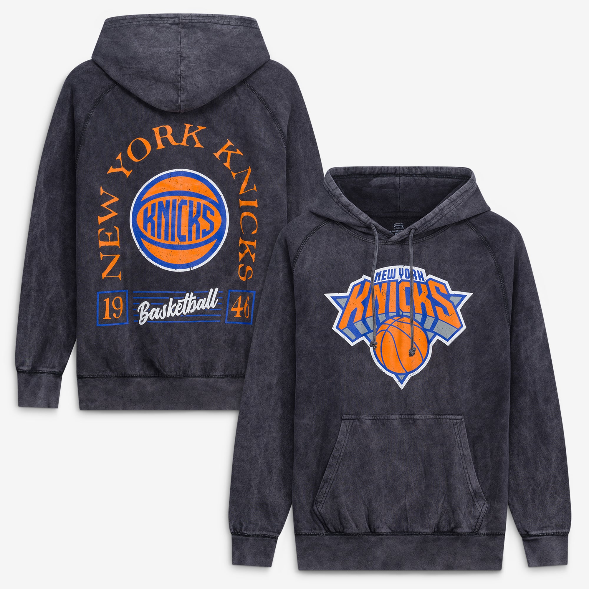 Unisex Stadium Essentials Black New York Knicks Laylow Vintage Hoodie