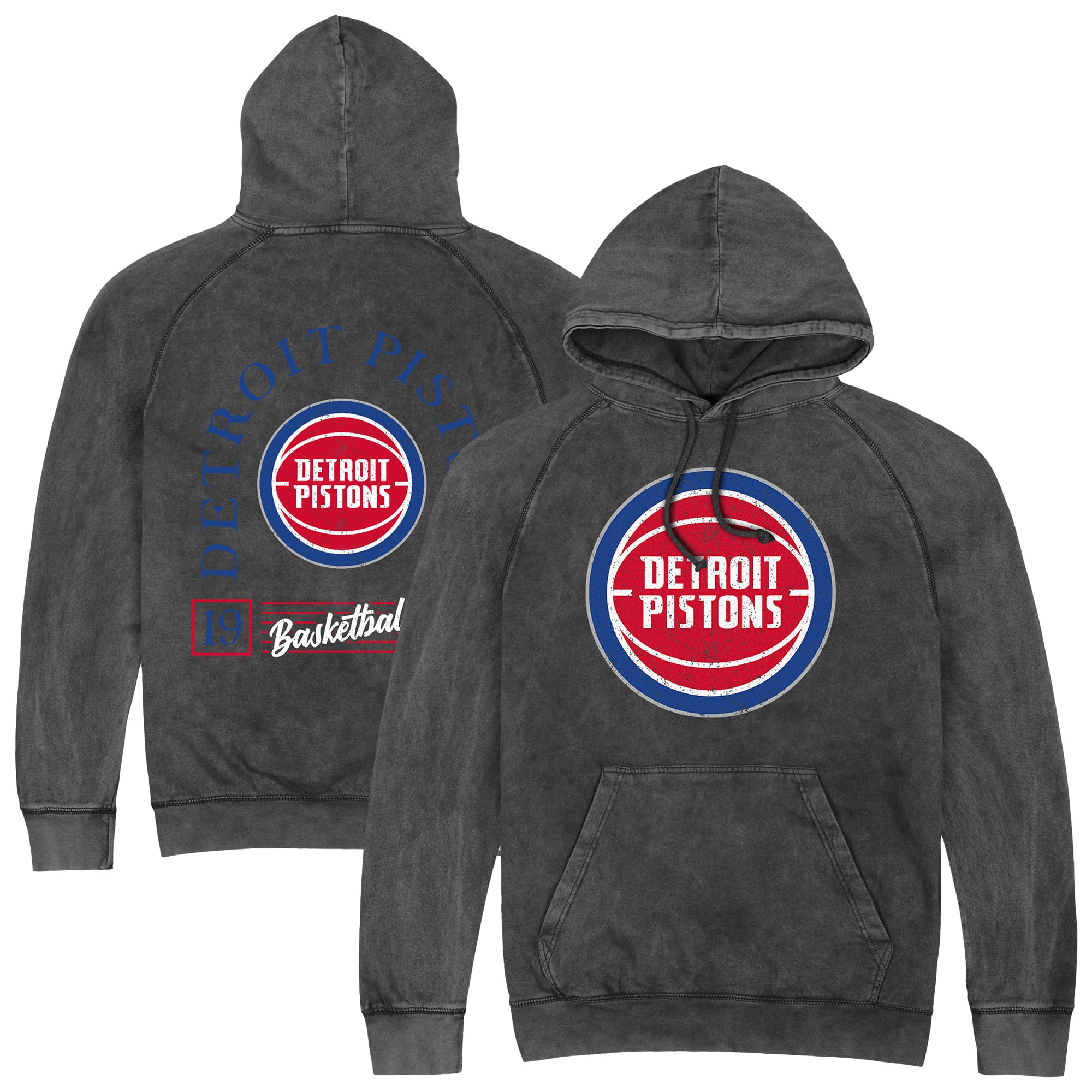 Unisex Stadium Essentials Black Detroit Pistons Laylow Vintage Hoodie