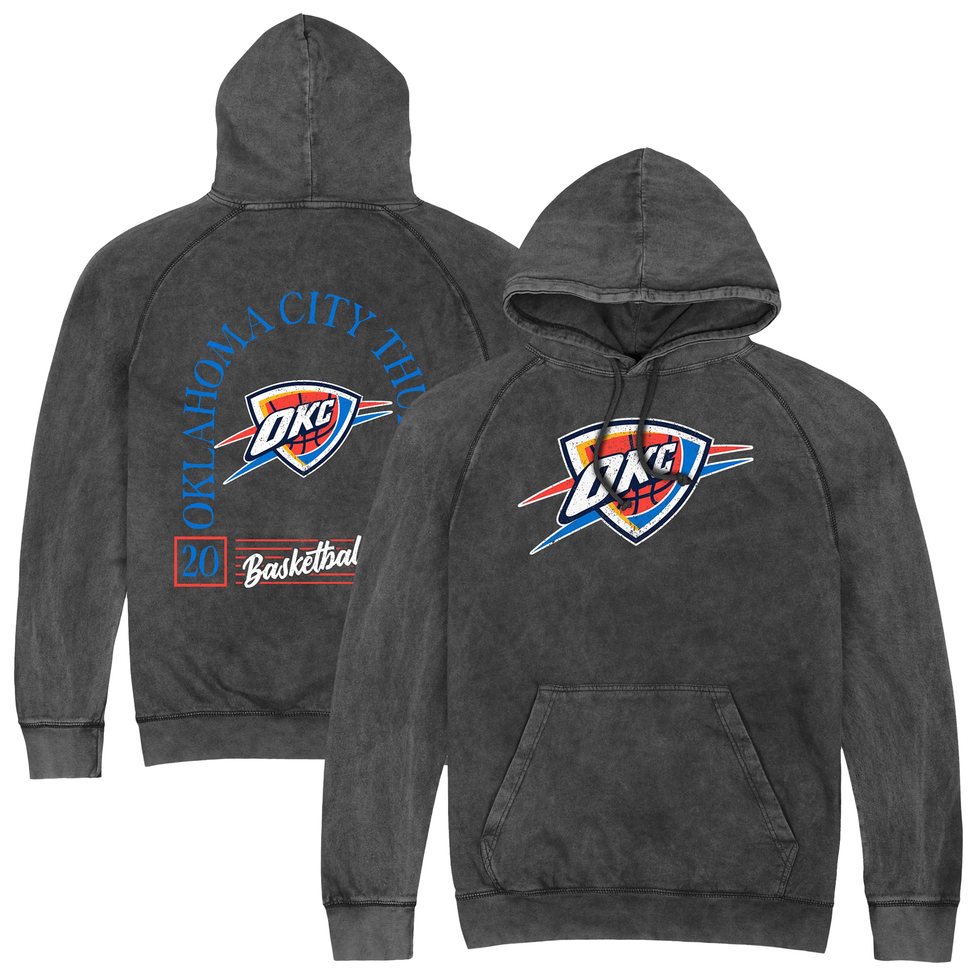 Unisex Stadium Essentials  Black Oklahoma City Thunder Laylow Vintage Hoodie
