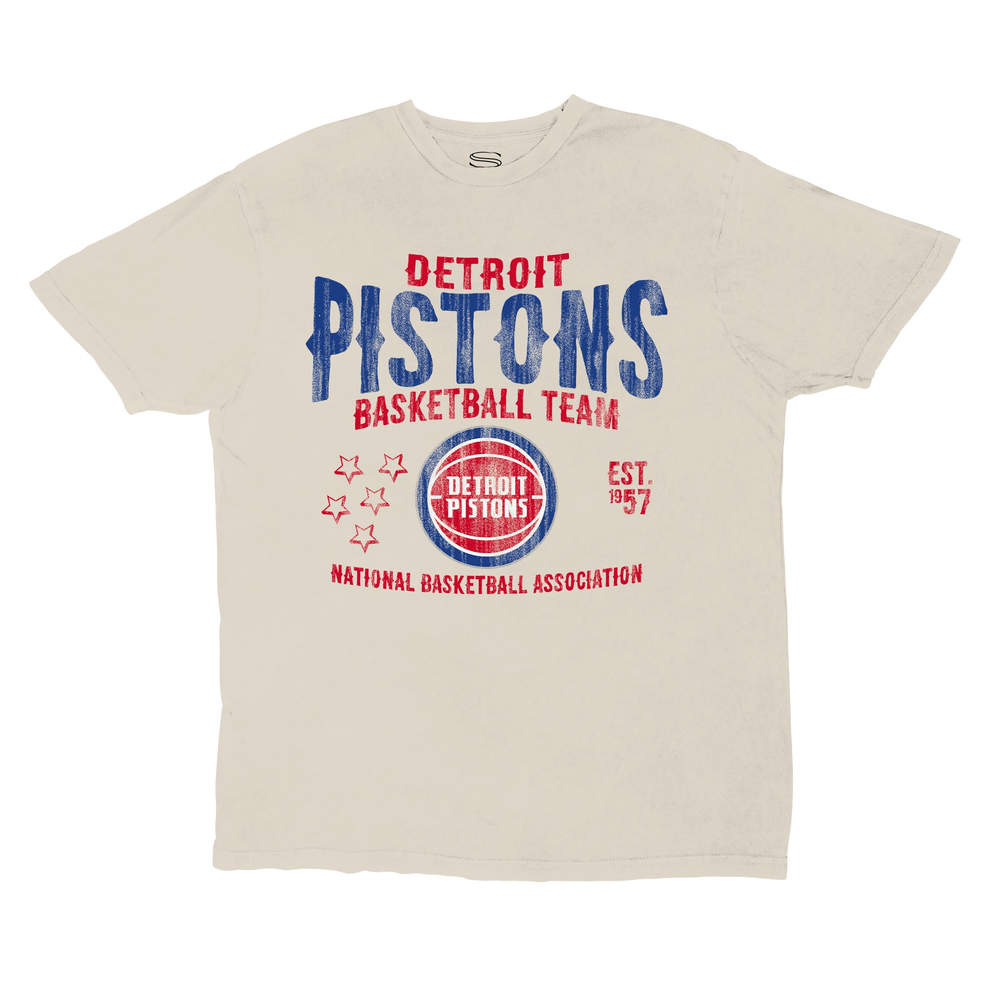 Unisex Stadium Essentials White Detroit Pistons Shapeshifter Vintage T-Shirt