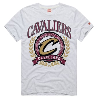 Unisex Homage  Ash Cleveland Cavaliers Crest Tri-Blend T-Shirt