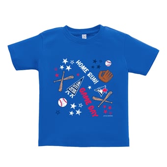 Toddler Soft as a Grape  Royal Toronto Blue Jays Home Run T-Shirt