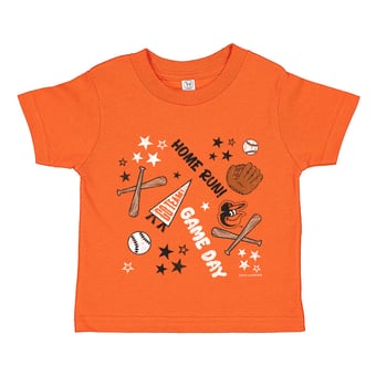 Toddler Soft as a Grape  Orange Baltimore Orioles Home Run T-Shirt