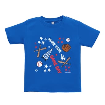 Toddler Soft as a Grape  Royal Los Angeles Dodgers Home Run T-Shirt