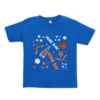 Toddler Soft as a Grape  Royal New York Mets Home Run T-Shirt