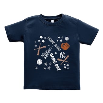 Toddler Soft as a Grape  Navy New York Yankees Home Run T-Shirt