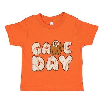 Toddler Soft as a Grape  Orange Baltimore Orioles Game Day T-Shirt