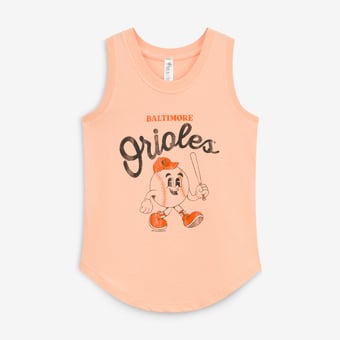 Youth Soft as a Grape  Orange Baltimore Orioles Game Day Tank Top