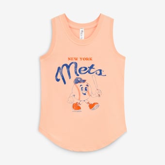 Youth Soft as a Grape  Orange New York Mets Game Day Tank Top