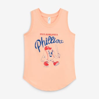 Youth Soft as a Grape  Orange Philadelphia Phillies Game Day Tank Top
