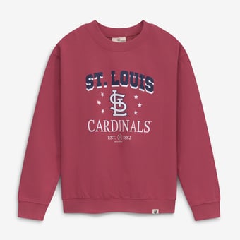 Girls Youth Soft as a Grape  Red St. Louis Cardinals Pigment Dyed Sweatshirt
