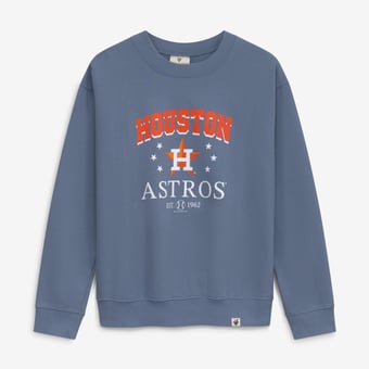 Girls Youth Soft as a Grape  Navy Houston Astros Pigment Dyed Sweatshirt