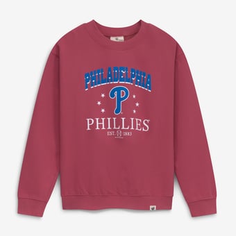 Girls Youth Soft as a Grape  Red Philadelphia Phillies Pigment Dyed Sweatshirt