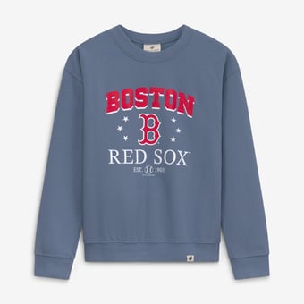 Girls Youth Soft as a Grape  Navy Boston Red Sox Pigment Dyed Sweatshirt