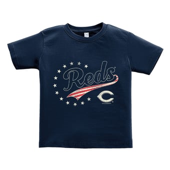 Toddler Soft as a Grape Navy Cincinnati Reds Americana T-Shirt
