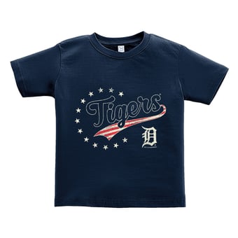 Toddler Soft as a Grape Navy Detroit Tigers Americana T-Shirt