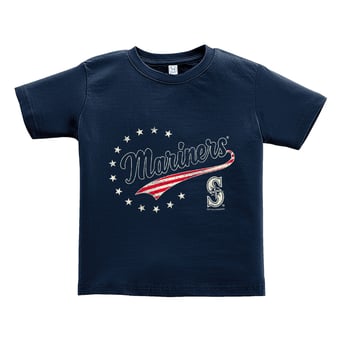 Toddler Soft as a Grape Navy Seattle Mariners Americana T-Shirt