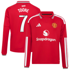 Maillot Domicile Manchester United adidas 2026-27 - Enfant - Manches longues avec flocage Toone 7, vue 1