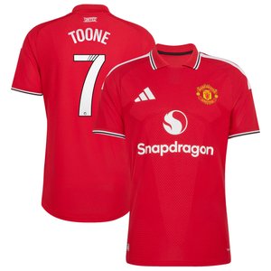 Maillot officiel Domicile WSL Manchester United adidas 2026-27 avec flocage Toone 7, vue 1