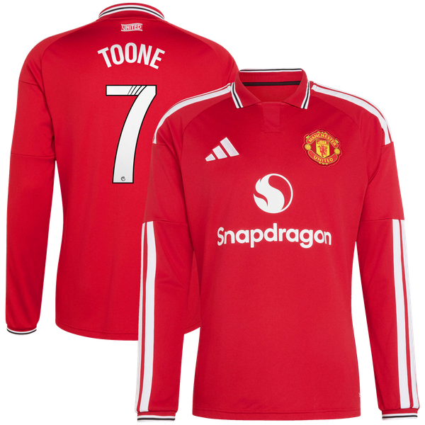 Maillot officiel Domicile WSL Manchester United adidas 2026-27 - Manches longues avec flocage Toone 7