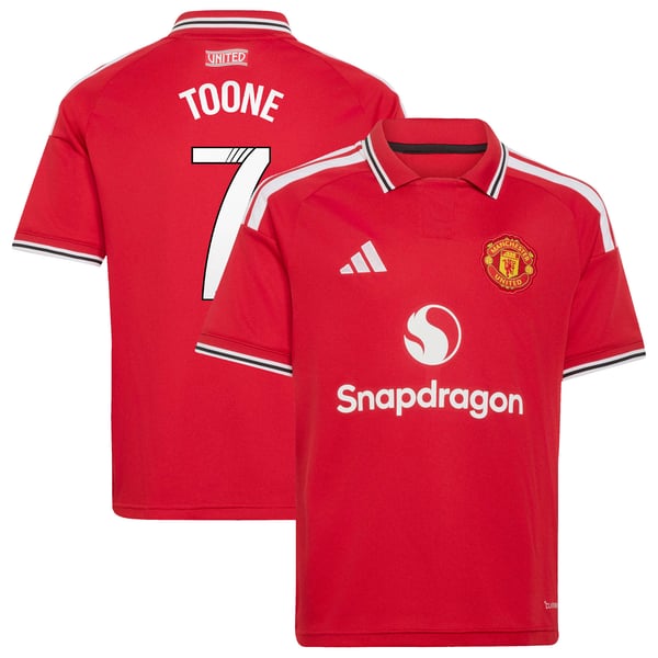 Maillot Domicile Manchester United adidas WSL 2026-27 - Enfant avec flocage Toone 7