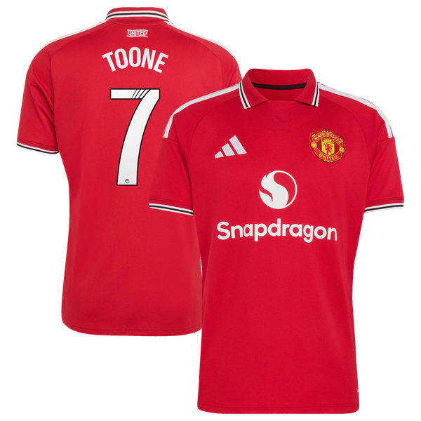 Maillot Domicile Manchester United adidas WSL 2026-27 avec flocage Toone 7