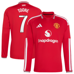 Maillot Domicile Manchester United adidas WSL 2026-27 - Manches longues avec flocage Toone 7, vue 2