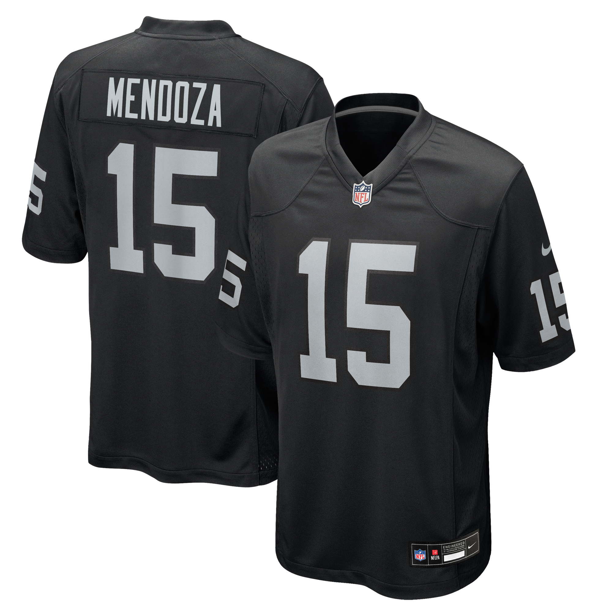 Maglia da gioco casalinga dei Las Vegas Raiders Nike - Nera - Fernando Mendoza - Uomo