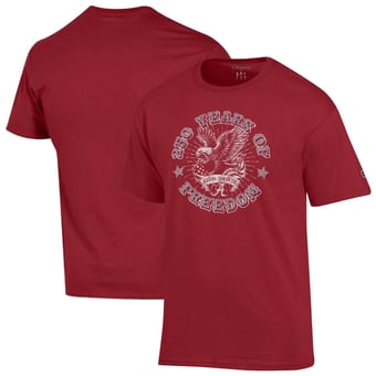 Men's Champion  Crimson Alabama Crimson Tide Americana 250 Years of Freedom Tonal T-Shirt