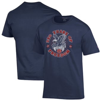 Men's Champion  Navy Auburn Tigers Americana 250 Years of Freedom Tonal T-Shirt