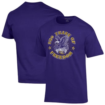 Men's Champion  Purple LSU Tigers Americana 250 Years of Freedom Tonal T-Shirt