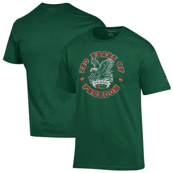 Men's Champion  Green Miami Hurricanes Americana 250 Years of Freedom Tonal T-Shirt
