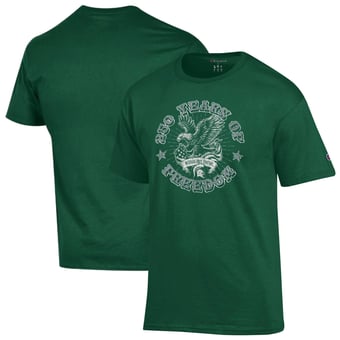 Men's Champion  Green Michigan State Spartans Americana 250 Years of Freedom Tonal T-Shirt