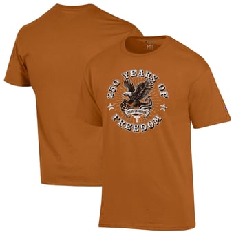 Men's Champion  Texas Orange Texas Longhorns Americana 250 Years of Freedom Tonal T-Shirt